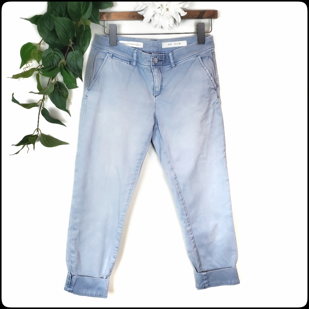Pilcro & the Letterpress Blue Stet Capri Jeans 26